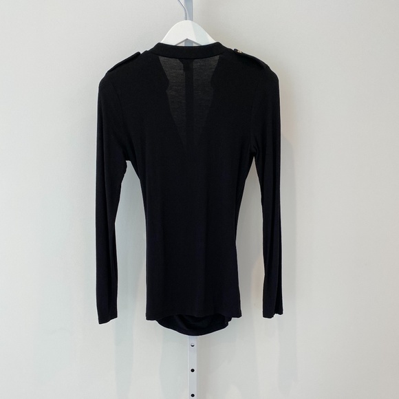 ANN TAYLOR BLACK FAUX WRAP TOP SIZE SMALL PETITE NWOTS! - Picture 8 of 16